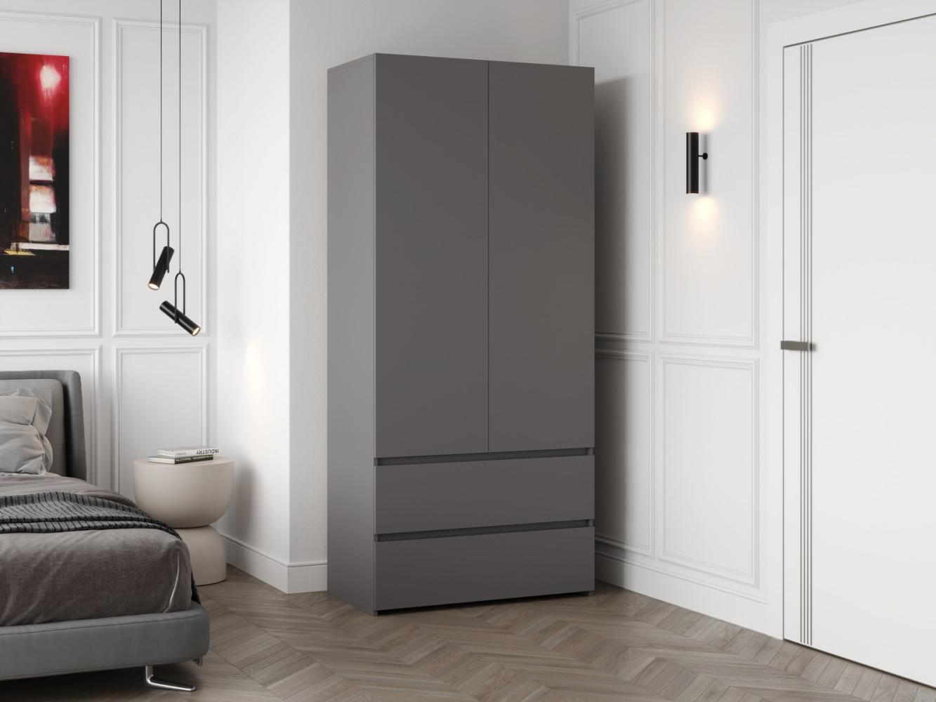 Распашной шкаф Мальм 313 grey ИКЕА (IKEA) изображение товара