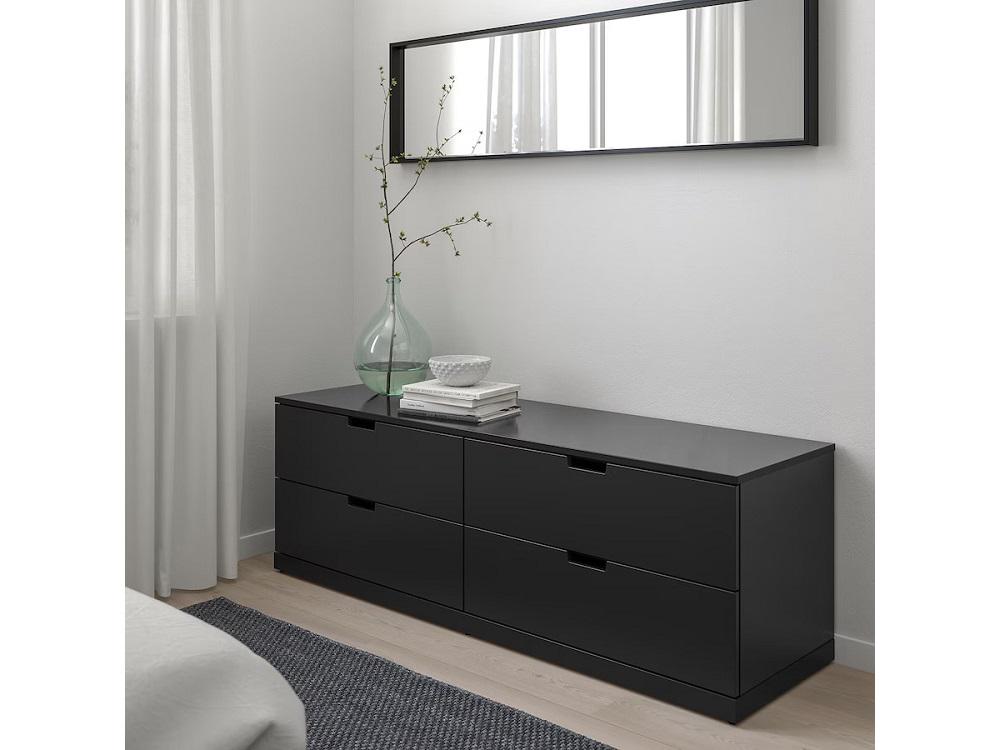 Комод Нордли 22 black ИКЕА (IKEA) изображение товара