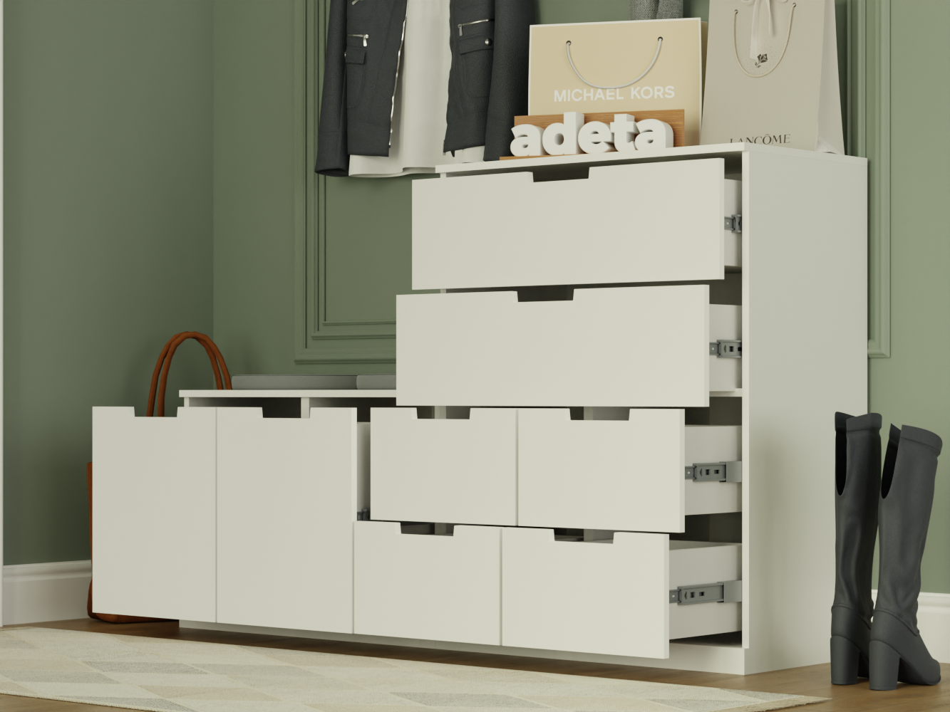 Комод Нордли 39 white ИКЕА (IKEA) изображение товара